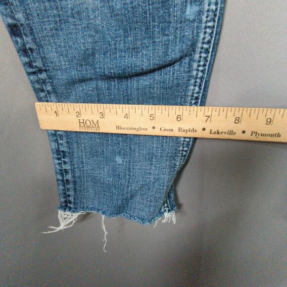 Silver Jeans Womens 28x25 Blue Sam Distressed Stretch Raw Hem - Picture 8 of 10